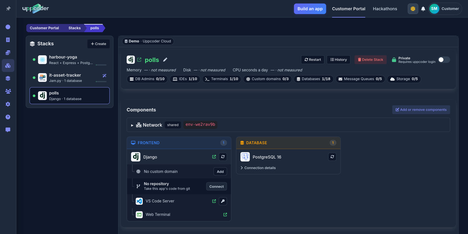 The stack page