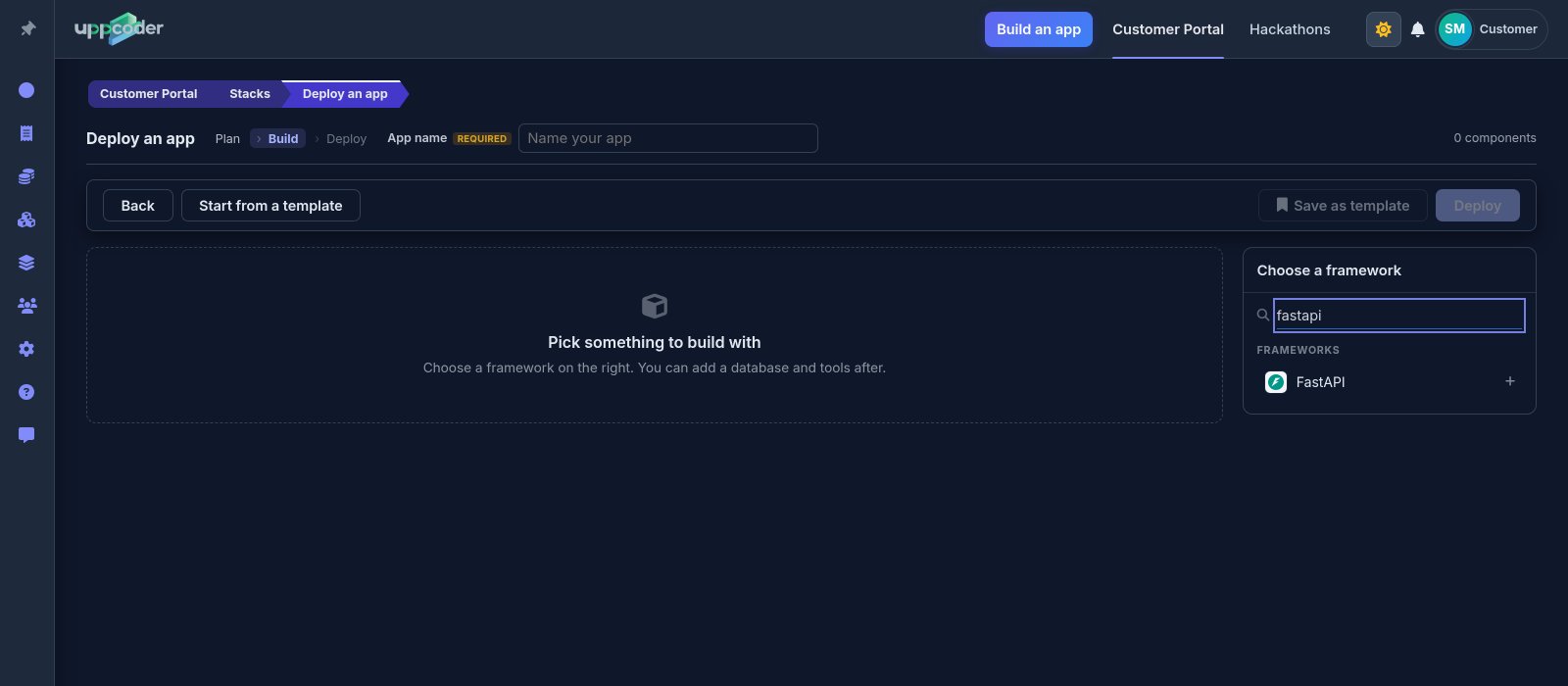 Searching the catalogue for FastAPI