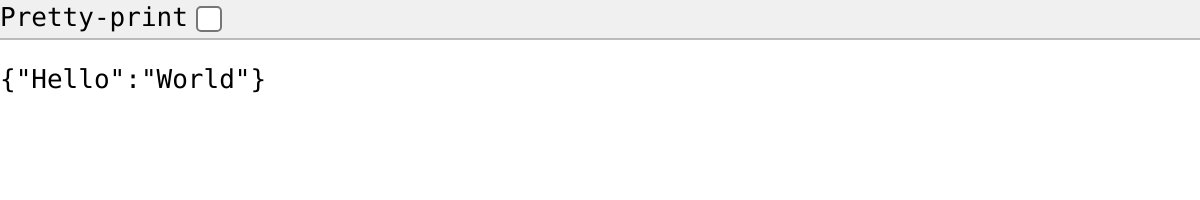 The starter app answering on its own address